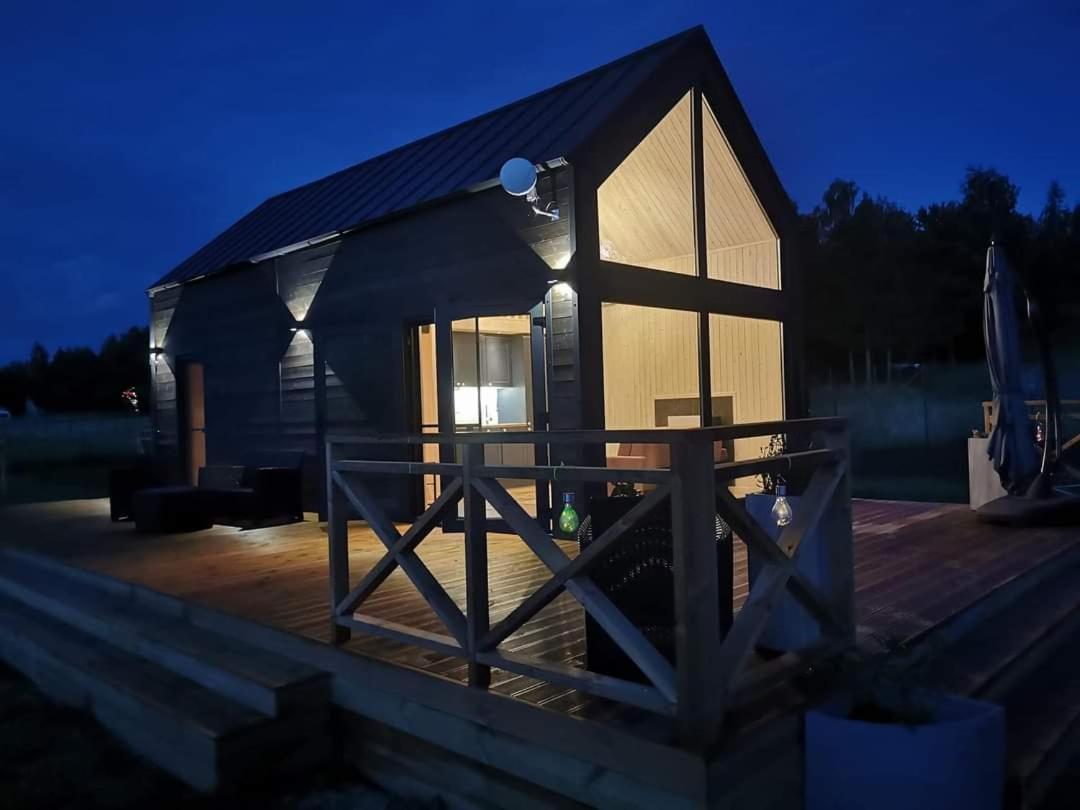 Domek Mazurski Caloroczny Nad Jeziorem Z Jacuzzi Spa Pasym Kültér fotó