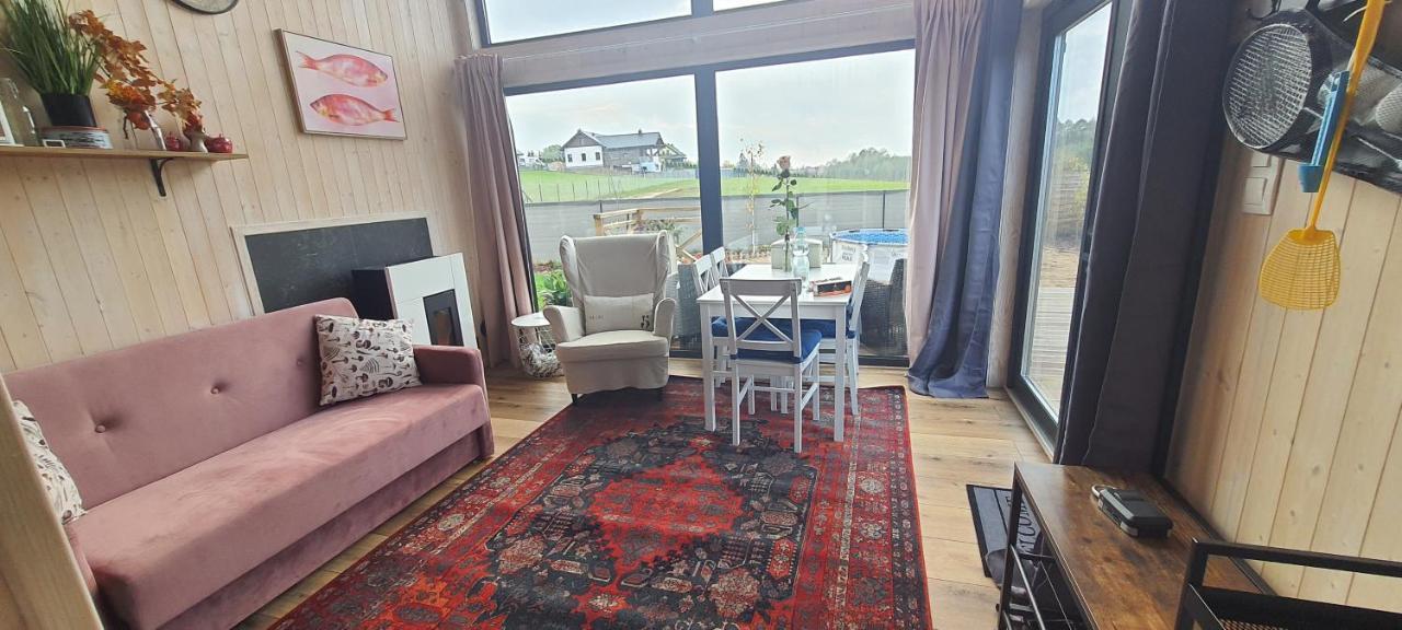 Domek Mazurski Caloroczny Nad Jeziorem Z Jacuzzi Spa Pasym Kültér fotó
