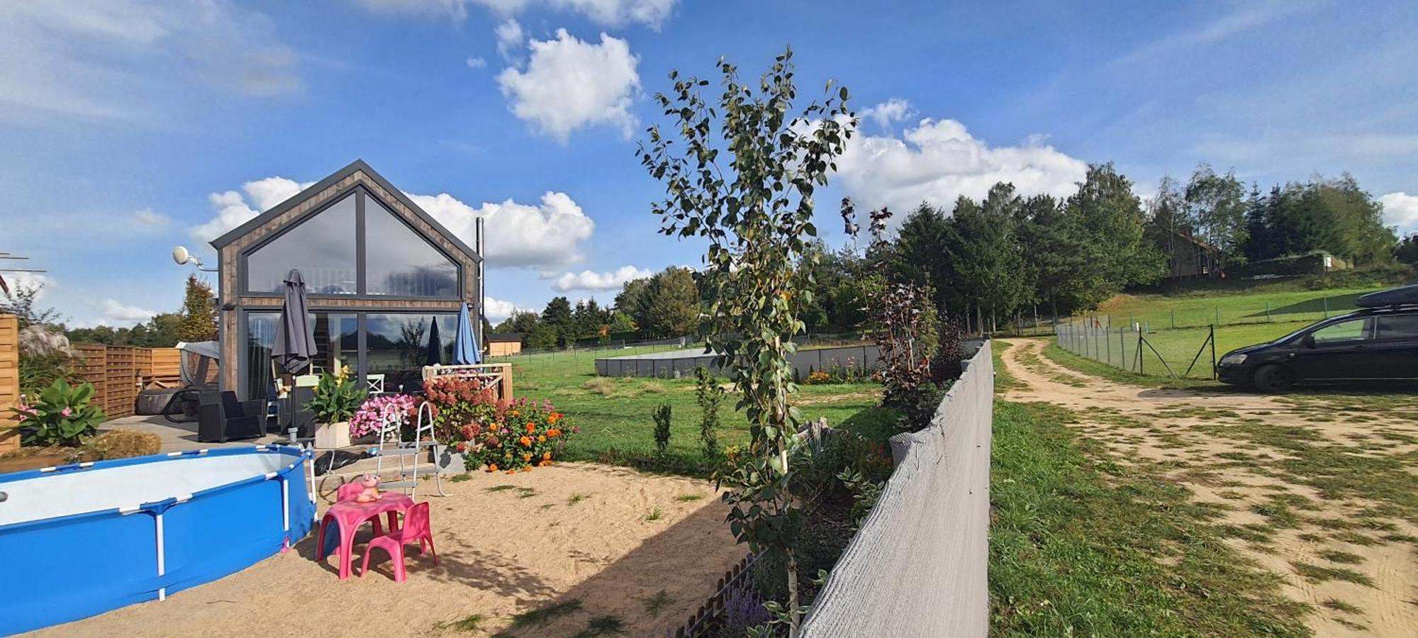 Domek Mazurski Caloroczny Nad Jeziorem Z Jacuzzi Spa Pasym Kültér fotó
